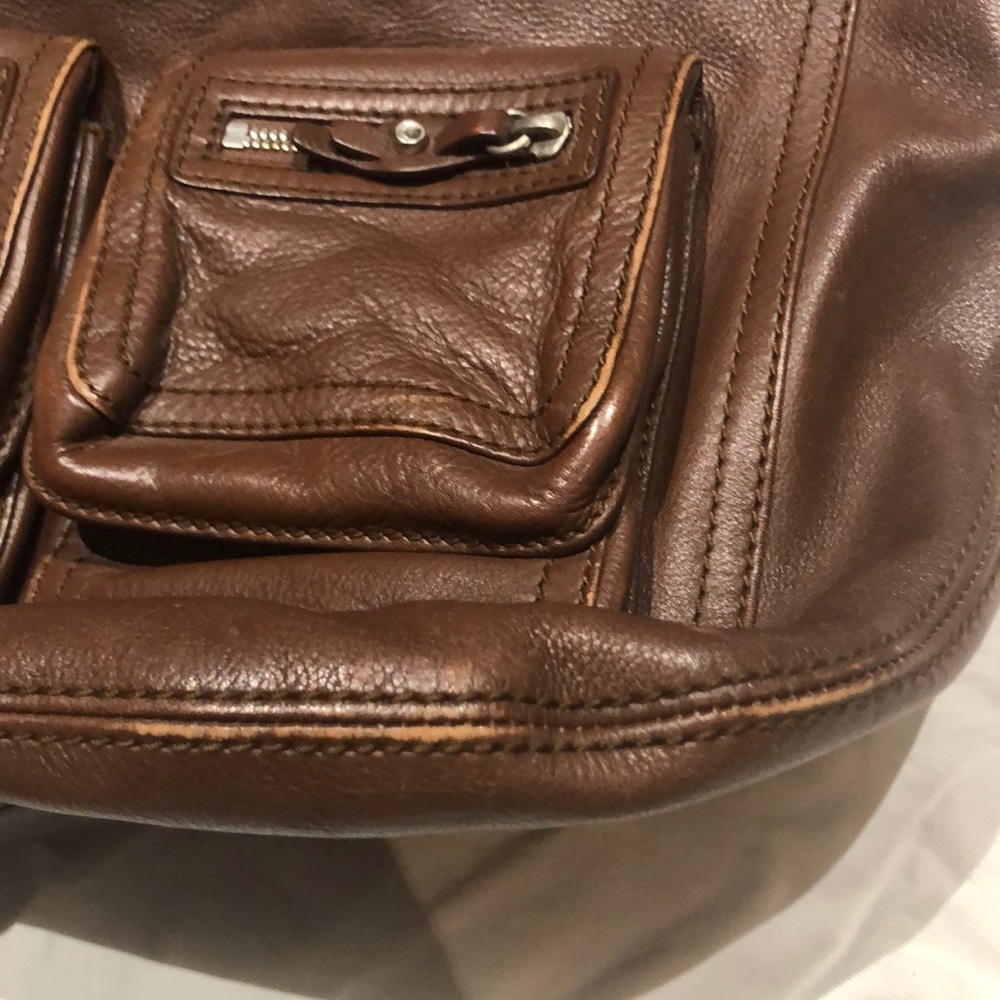 Theory Brown Leather Crossbody Bag with Sophisticated Design - Picture 6 of 12